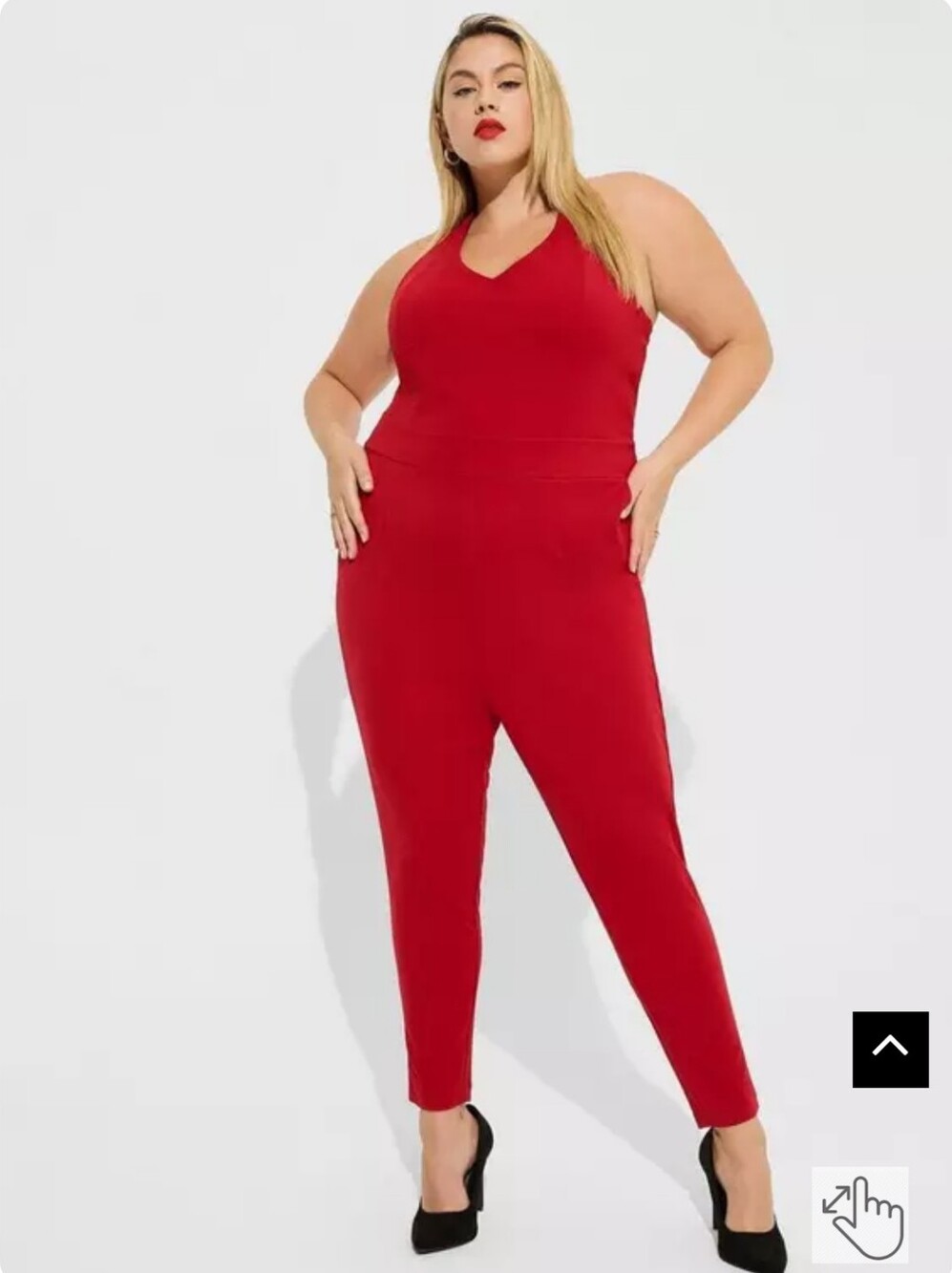 Torrid NEW Size 5x: Marilyn Monroe Red Halter Tapered Jumpsuit